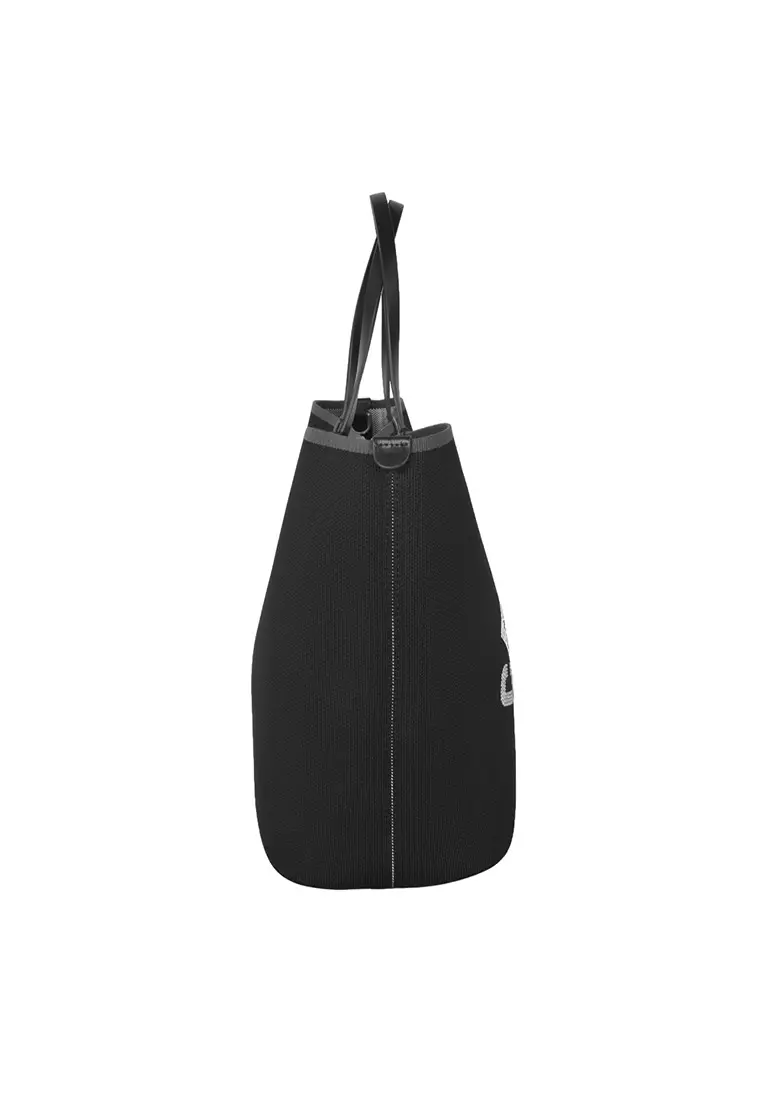 Glam Rainbow Large Tote Bag in BLACK