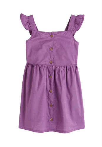 H&M purple Cotton Dress 99BC6KA6F234F9GS_1
