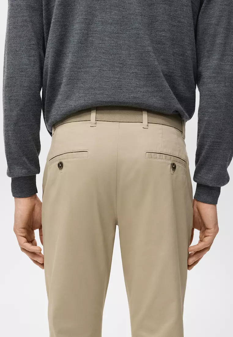 Pantalon Cropped Tapered Chino Pants