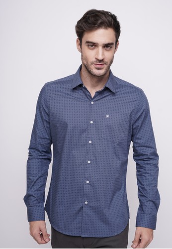 Jual Johnwin Johnwin - Slim Fit - Kemeja Formal - Lengan Panjang - Biru