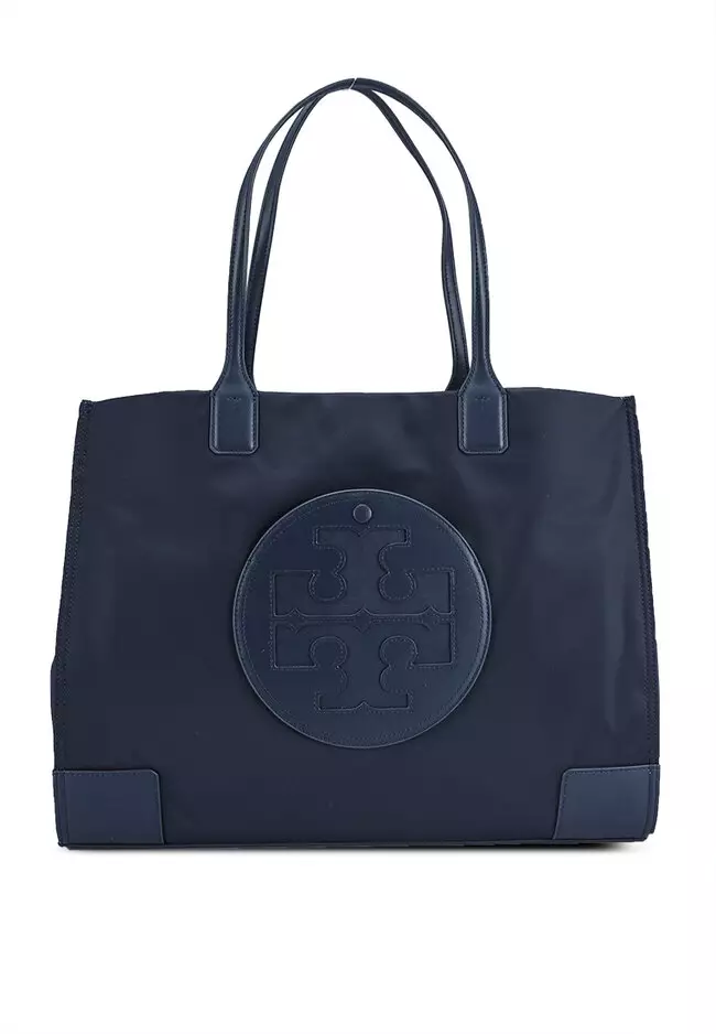 Tory burch ella on sale tote navy blue