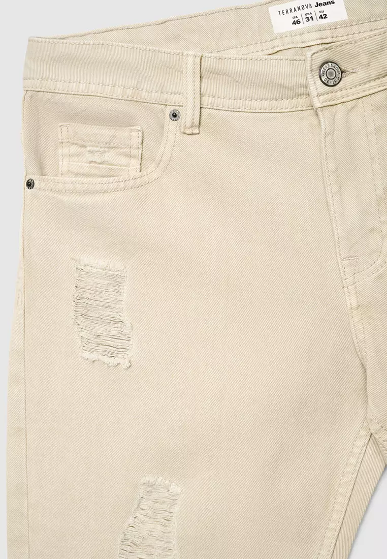 Men's Ripped Denim Shorts