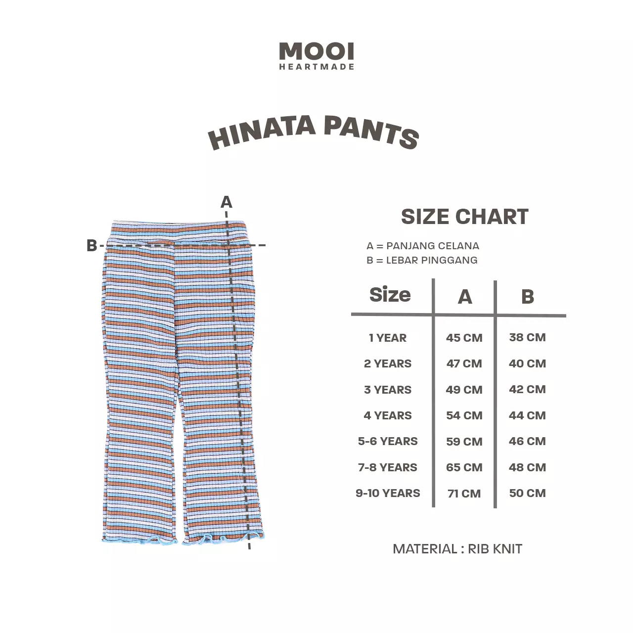 Mooi Celana Panjang Anak Perempuan Hinata Pants - Yellow