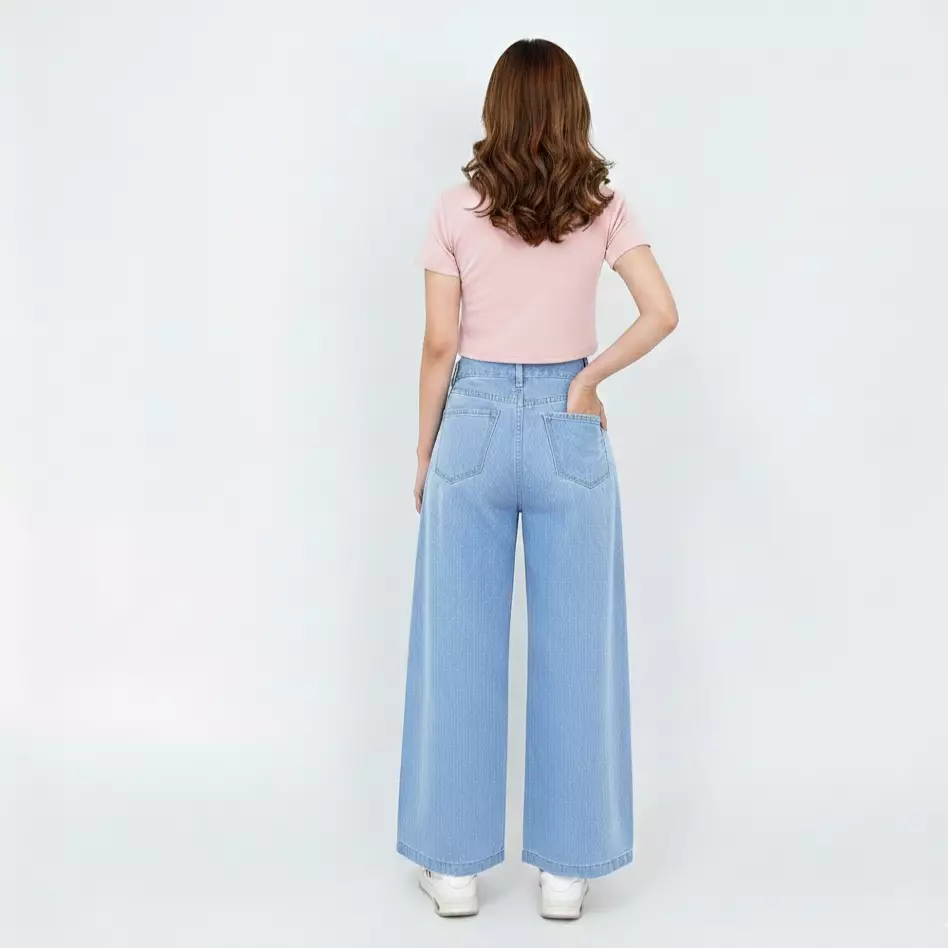 Celana Jeans Wanita - Thami Wide Leg Pants