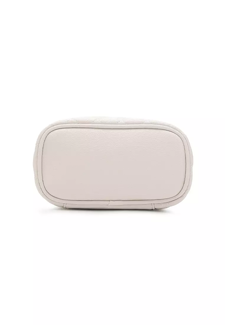 Women's Quilted Top Handle Bag / Sling Bag / Crossbody Bag (手拿袋 / 斜孭袋) - 米黃色