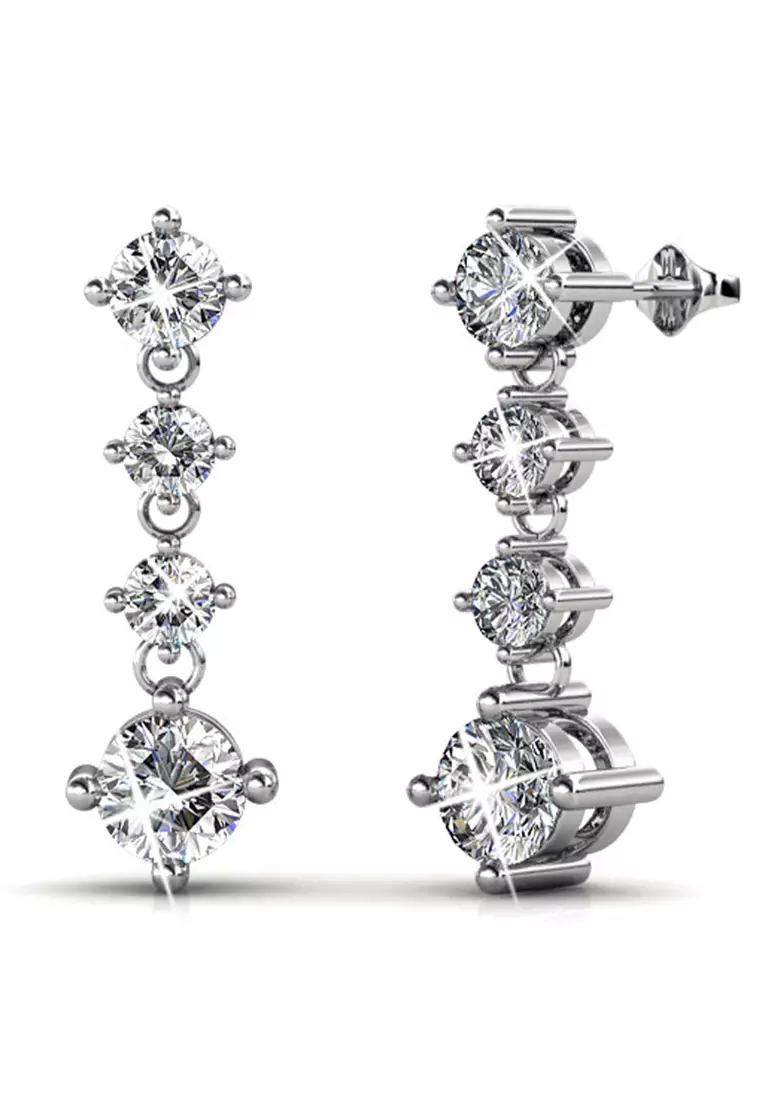 Swarovski diamond deals drop earrings