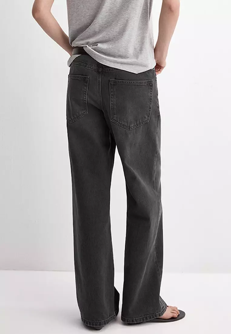 Mid-Rise Straight Jeans