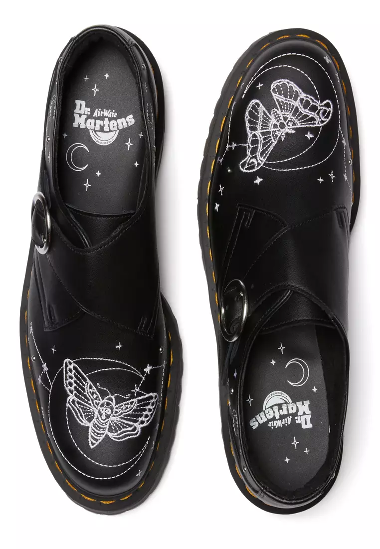 Monk Celestial Quad Softy Leather Black Platform Shoes Women