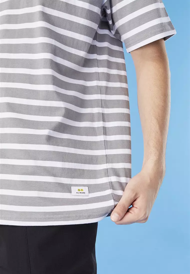 Buy Life8 All Wears Striped Logo Short Sleeves T Shirt 2024 Online