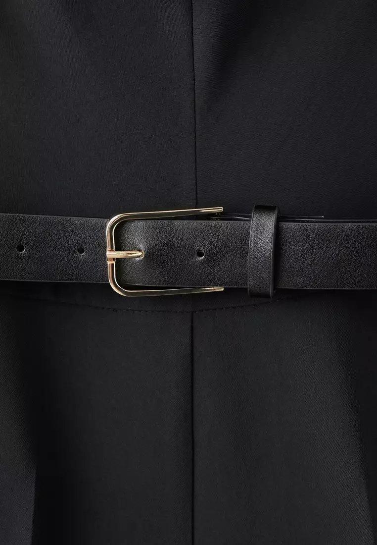 Jumpsuit With Draped Detail Belt