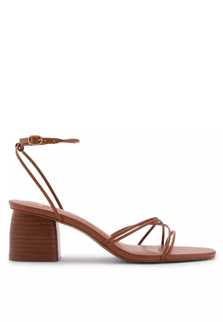Discount on Mango  shoes - SKU: Heeled Sandal With Crossed Straps