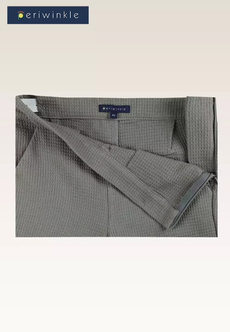 Nory Girls Green Textured Pants