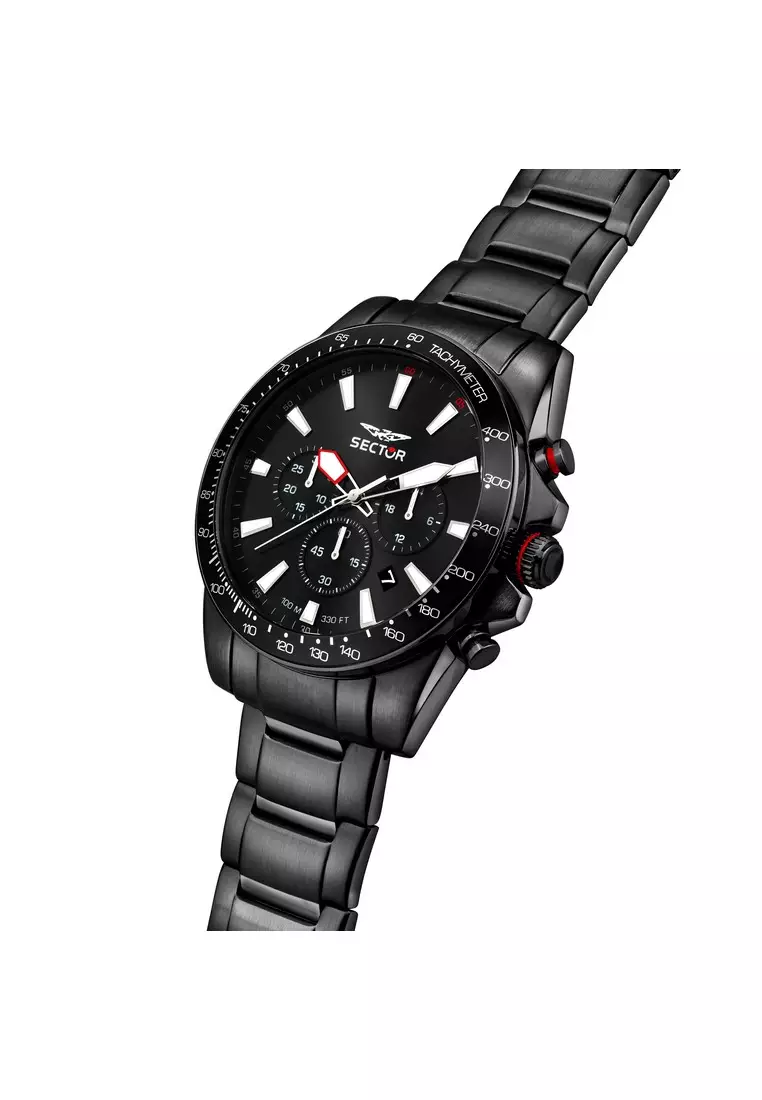【3年保養】 Sector 450 43mm 男士石英腕錶 Luminous Dial Hands R3273776006 Japan Movement