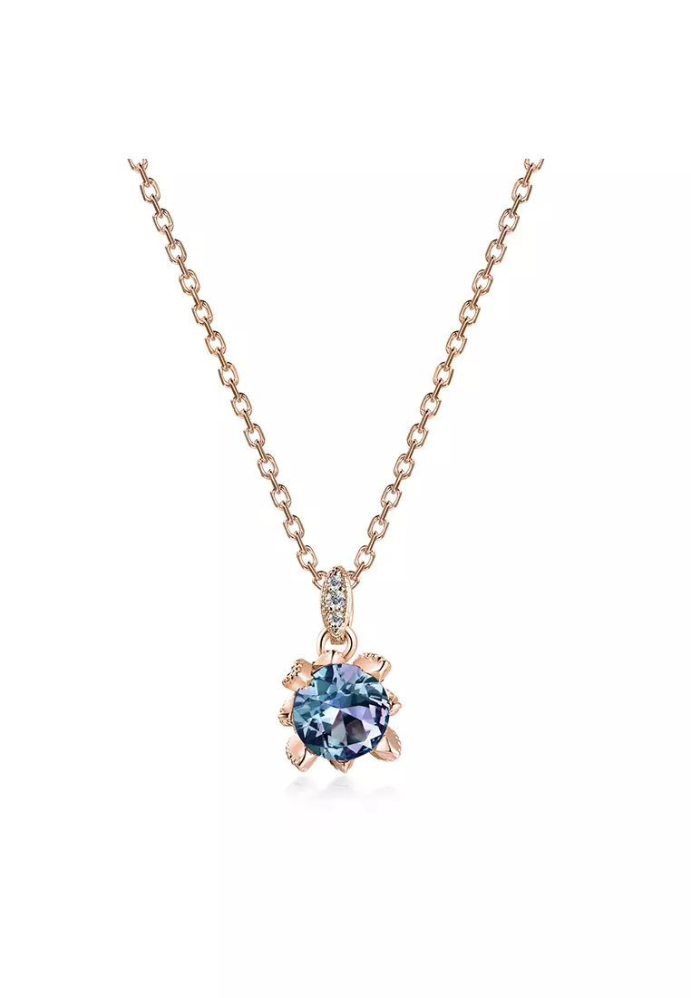 [ Alexandrite Collection ] La Tira Alexandrite Pendant Silver S925 RG - Kalung by Her Jewellery