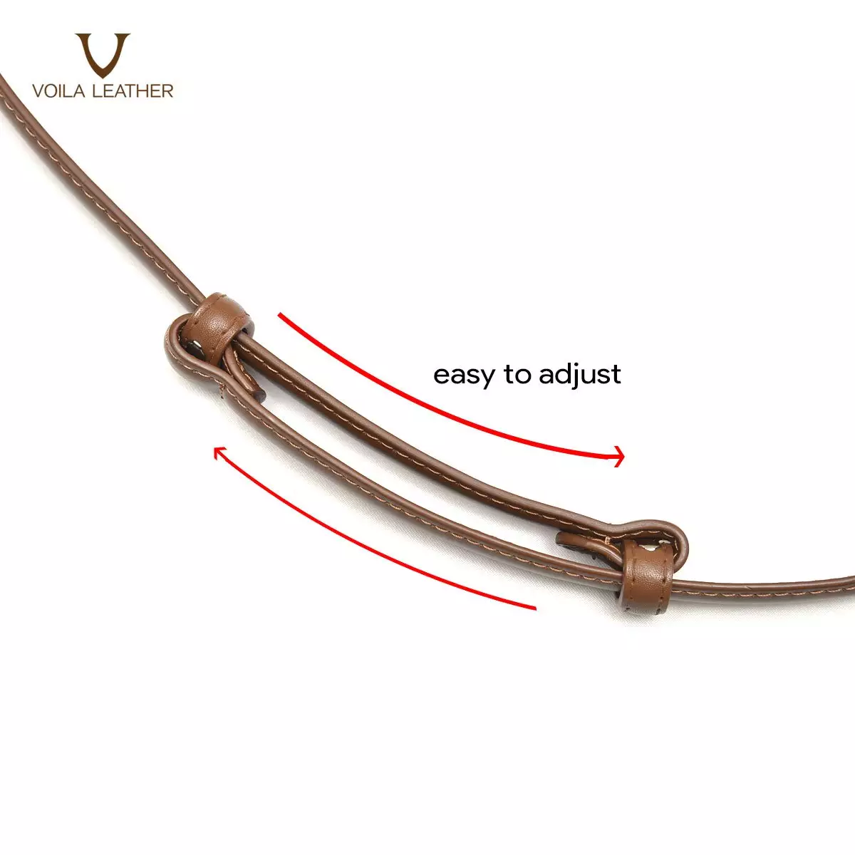 Office And Dress Genuine Leather Women’s Belt Voila Sofia Brown