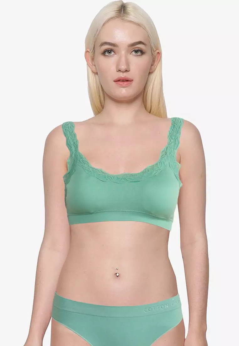 Cotton On Body Seamless Rib Lace Scoop Padded Bralette 2024, Buy Cotton On  Body Online