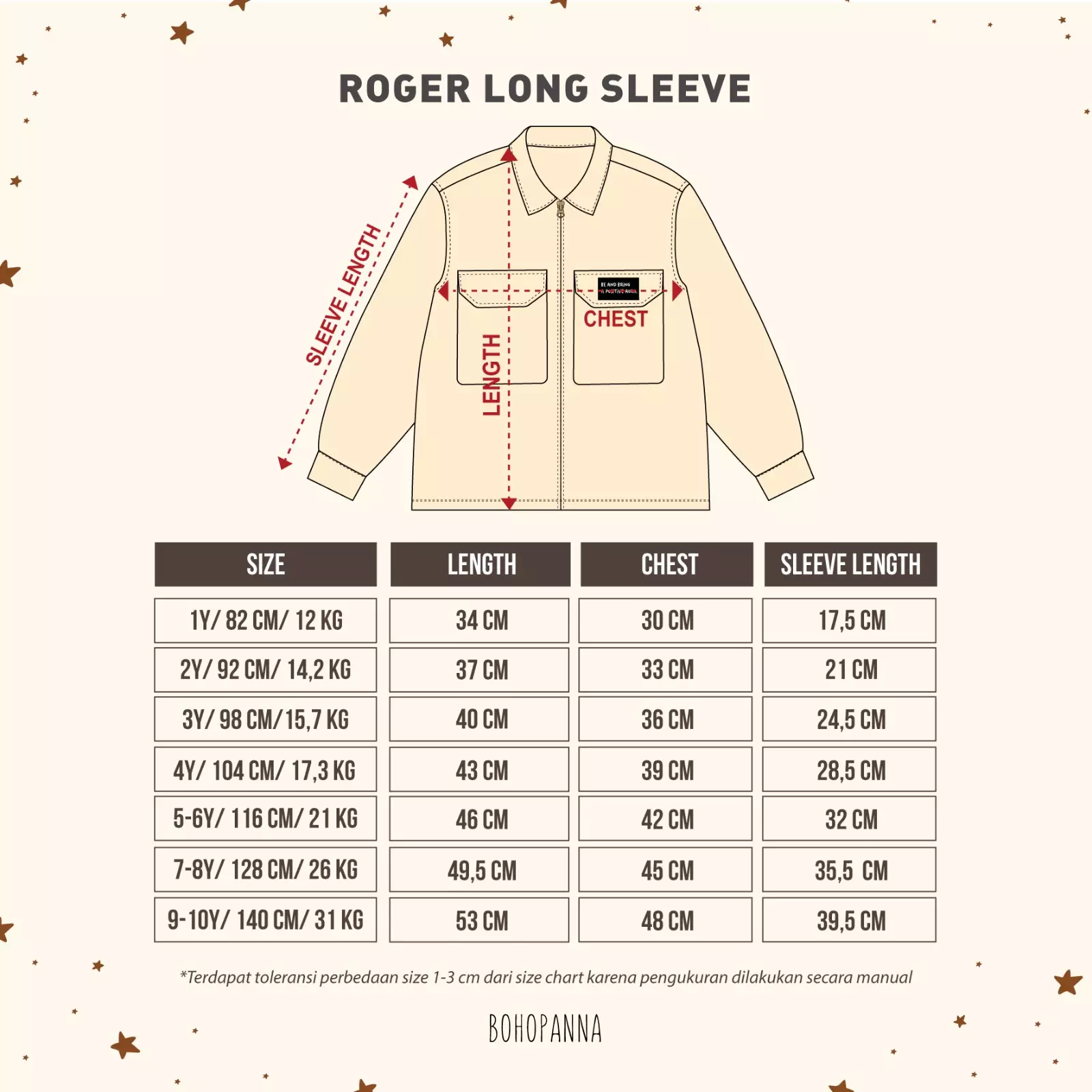 BOHOPANNA - ROGER LONG SLEEVE - KEMEJA ANAK - JAKET ANAK