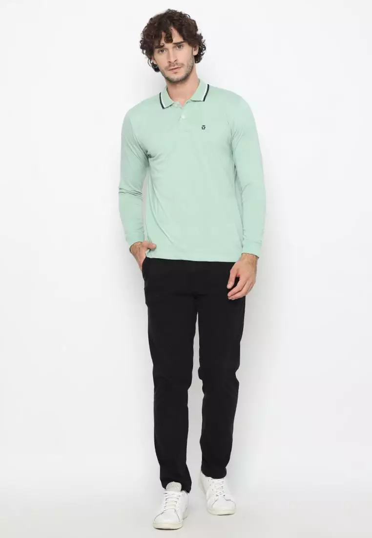 Matsuda Kaos Polo Shirt Lengan Panjang Pria Kerah Kasuga