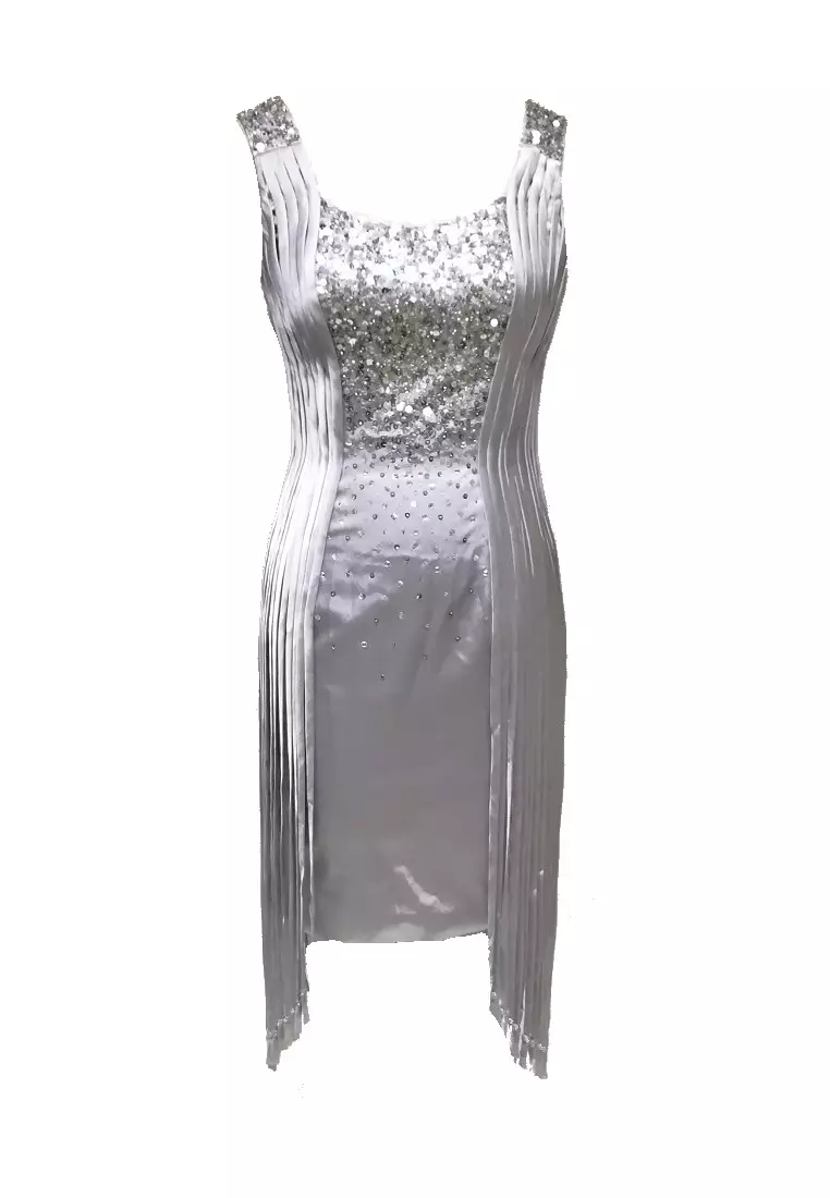 cheap silver cocktail dresses