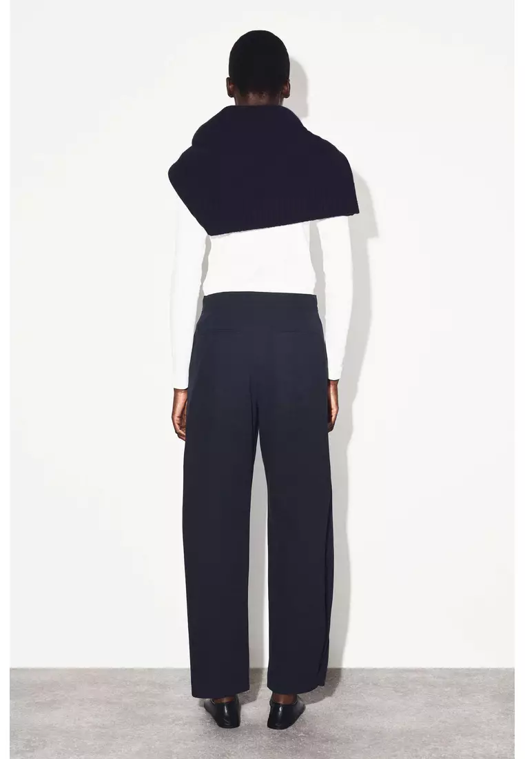 PIMA COTTON BARREL-LEG TROUSERS