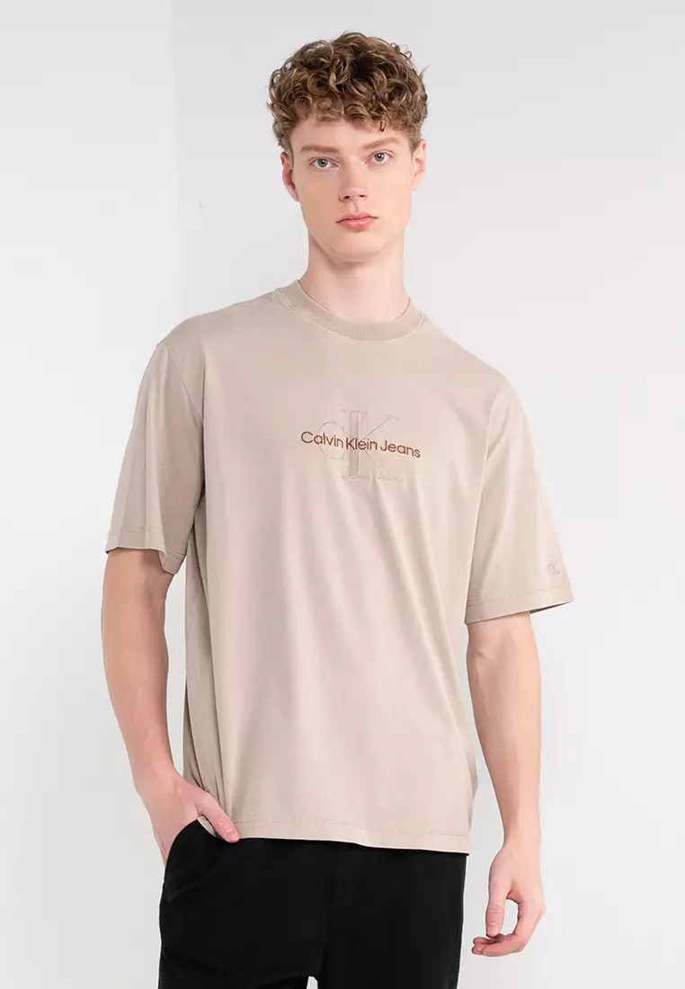 beige calvin klein t shirt