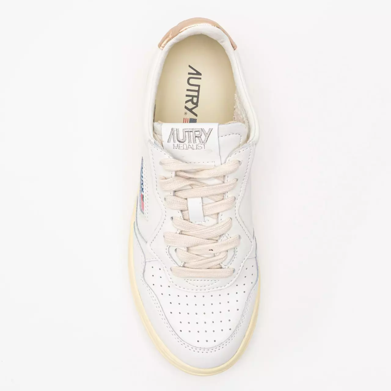 Jual Autry Autry Medalist Low-Top Sneakers Leather White/Gold Women ...