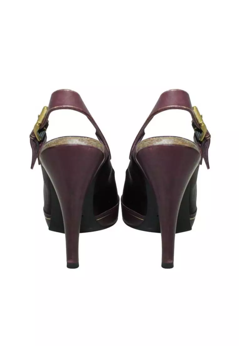 Purple satin new arrivals pumps