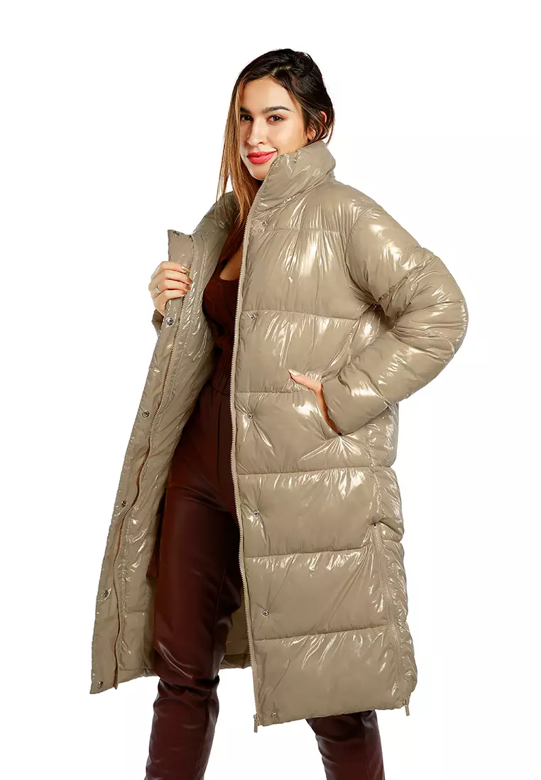 Jaket Puffer Panjang Unta
