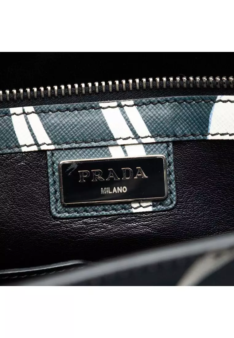 Pre-Loved Prada Saffiano Hawaiian Print Tote