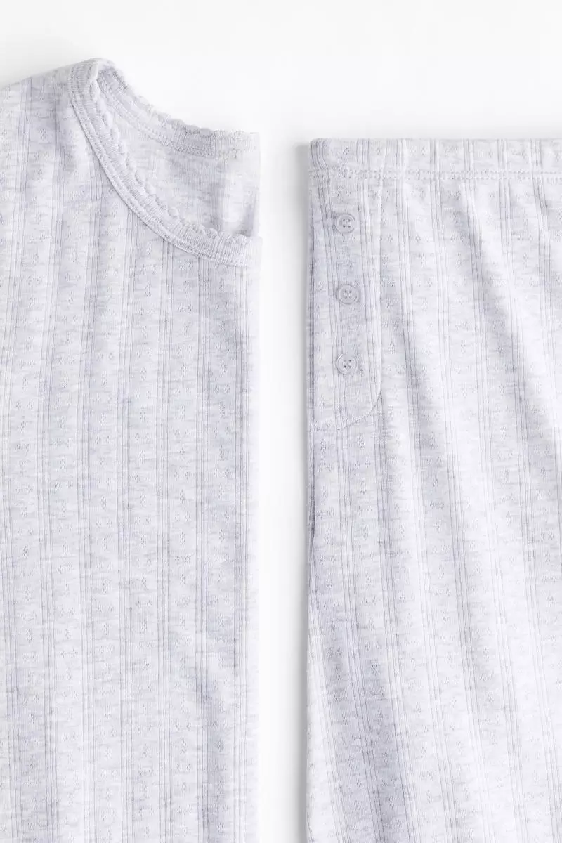 Pointelle jersey pyjamas