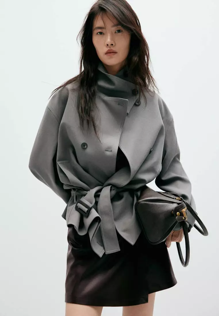 Faux Leather Skirt With Buckle