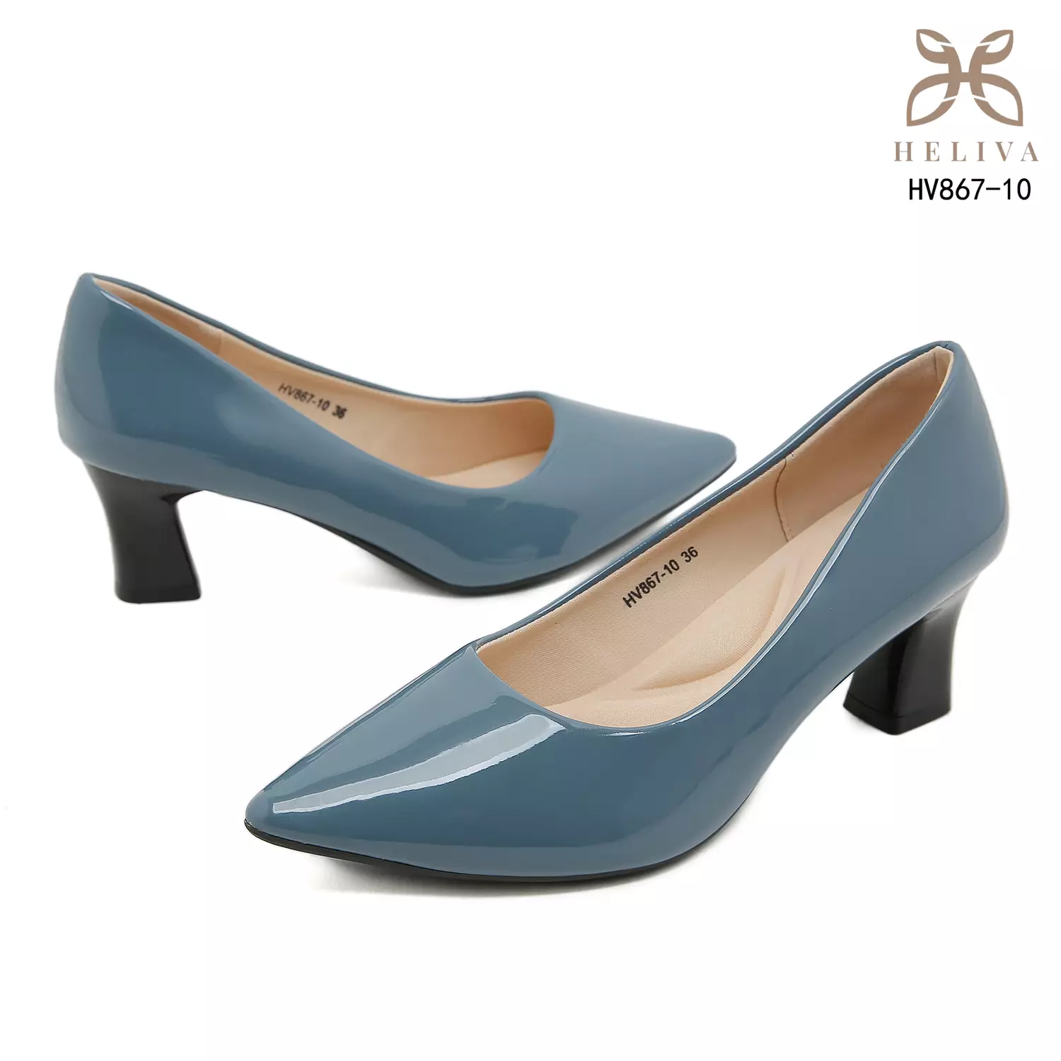 Heliva Livanna Classic Pointed Toe Glossy Heels 5.5cm Sole HV867-10