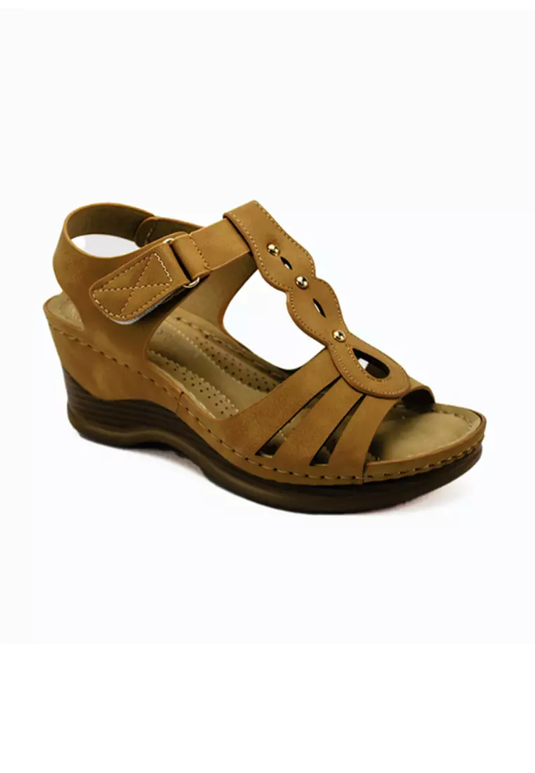 Discount on Mario D' boro Runway  shoes - SKU: Women's Wedge Sandals LX 27064 Brown C51