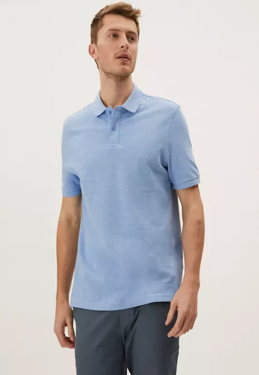 M&S Collection Pure Cotton Pique Polo Shirt