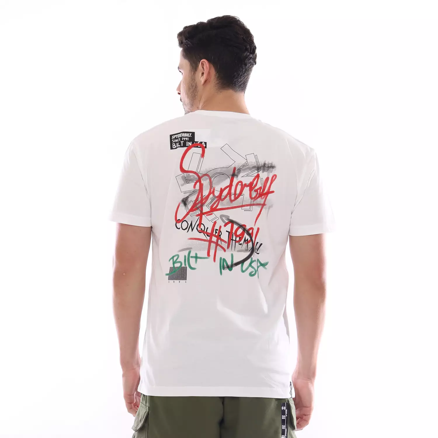 Spyderbilt Kaos Lengan Pendek Pria Strobes Art Planet Surf