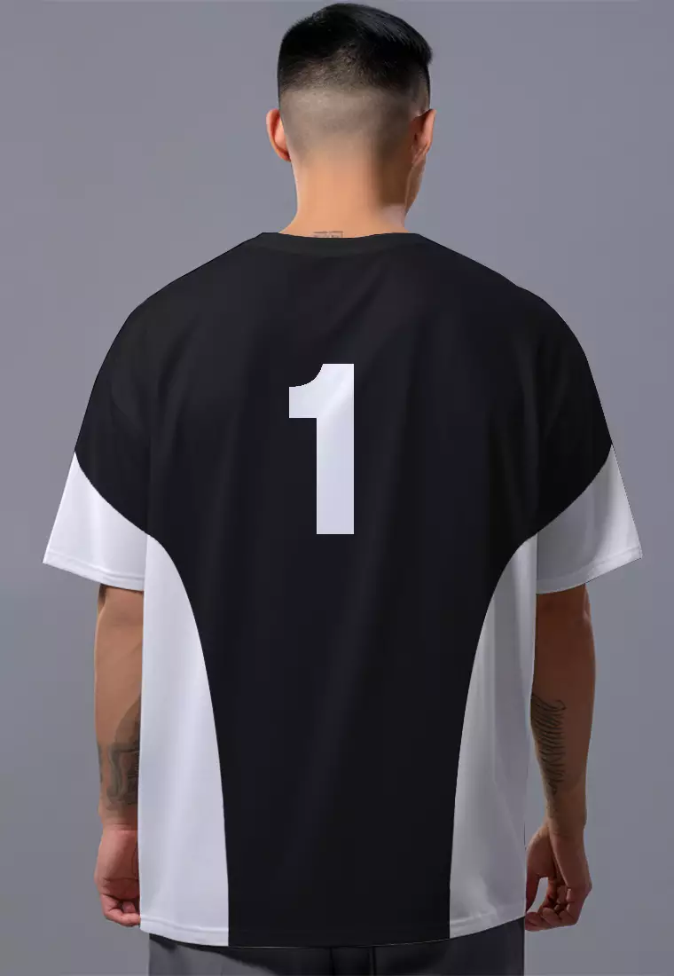 MTU32 Jersey Premium Oversize 260gsm Vintage Streetwear bahan Heavy Jersey  "katakana 1 bw"