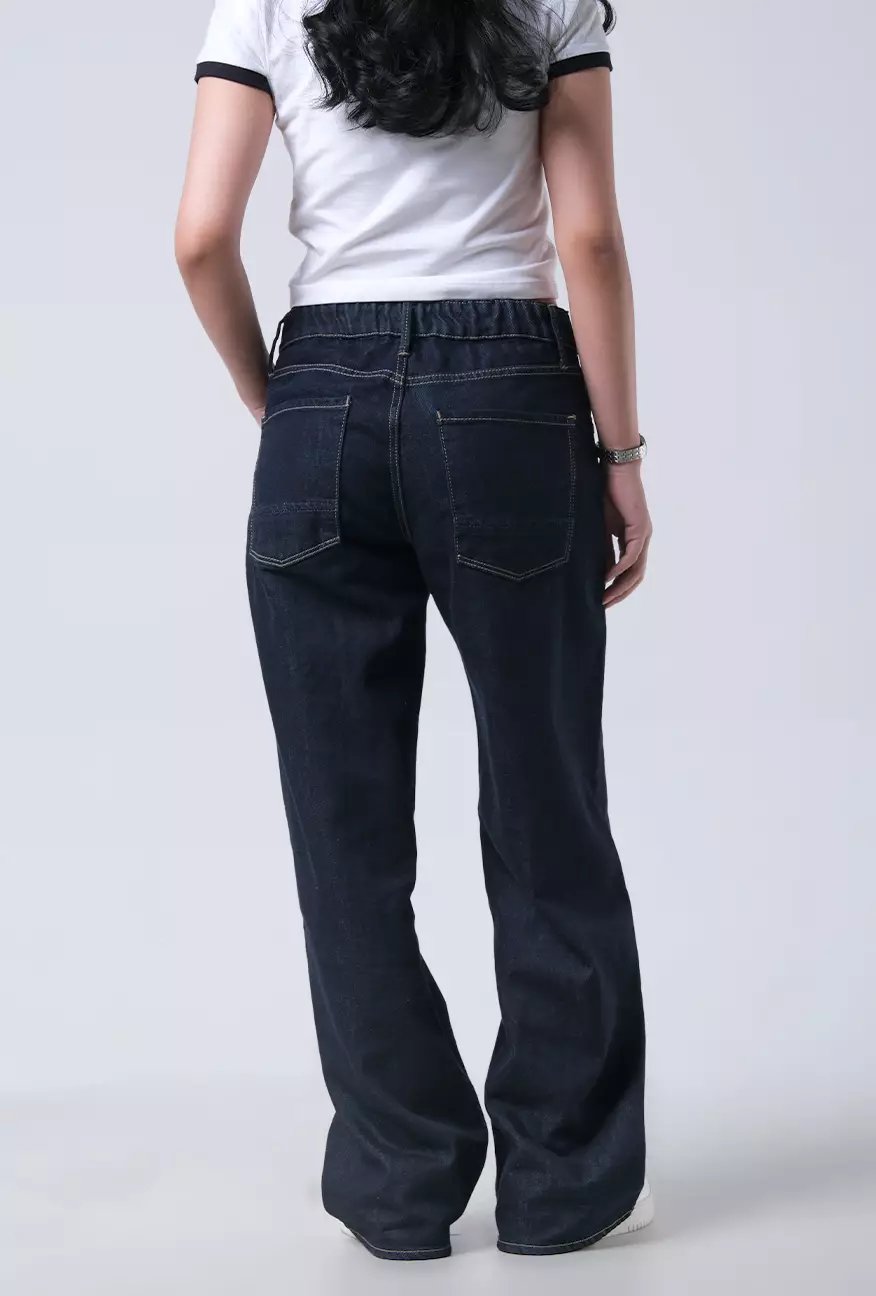 Celana Jeans Wanita Raw Denim Loose L3 Series