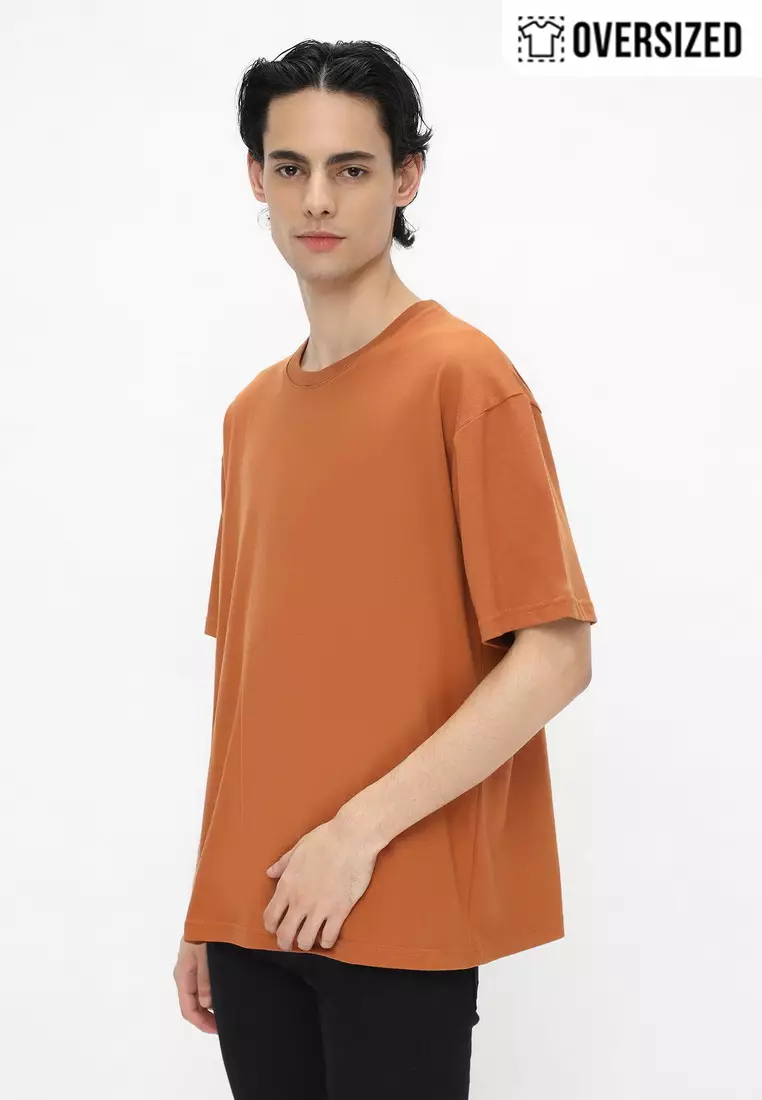 NX T-Shirt Cotton Combed Tebal Oversized Pria 2079370451