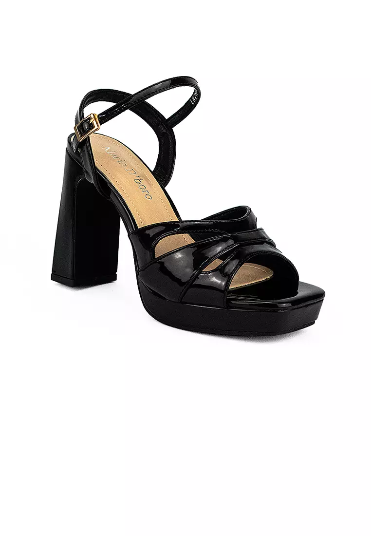 Women's Heeled Sandals LW 24686 Black C31