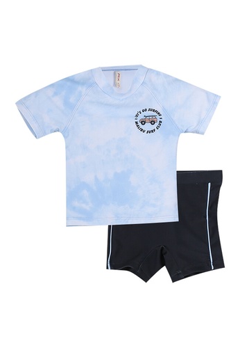 FOX Kids & Baby blue Blue Short Sleeve Swim Top and Bottom F9351KA28341B5GS_1