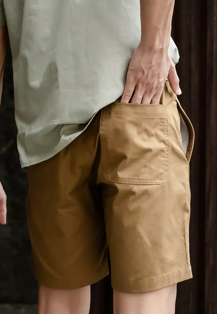 Celana Pendek Cotton Board Shorts OXCON Relax Pants Mustard