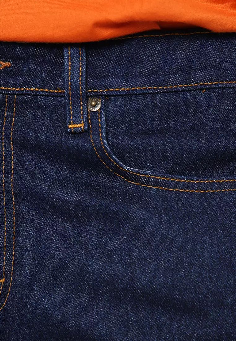 801 Reguler Fit Soft Jeans Dark Blue Indigo - Celana Panjang Denim Pria