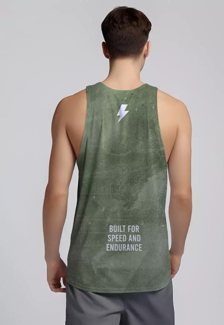 MSA75 singlet running pria tdbolt "speed endurance" hijau army aridrylite