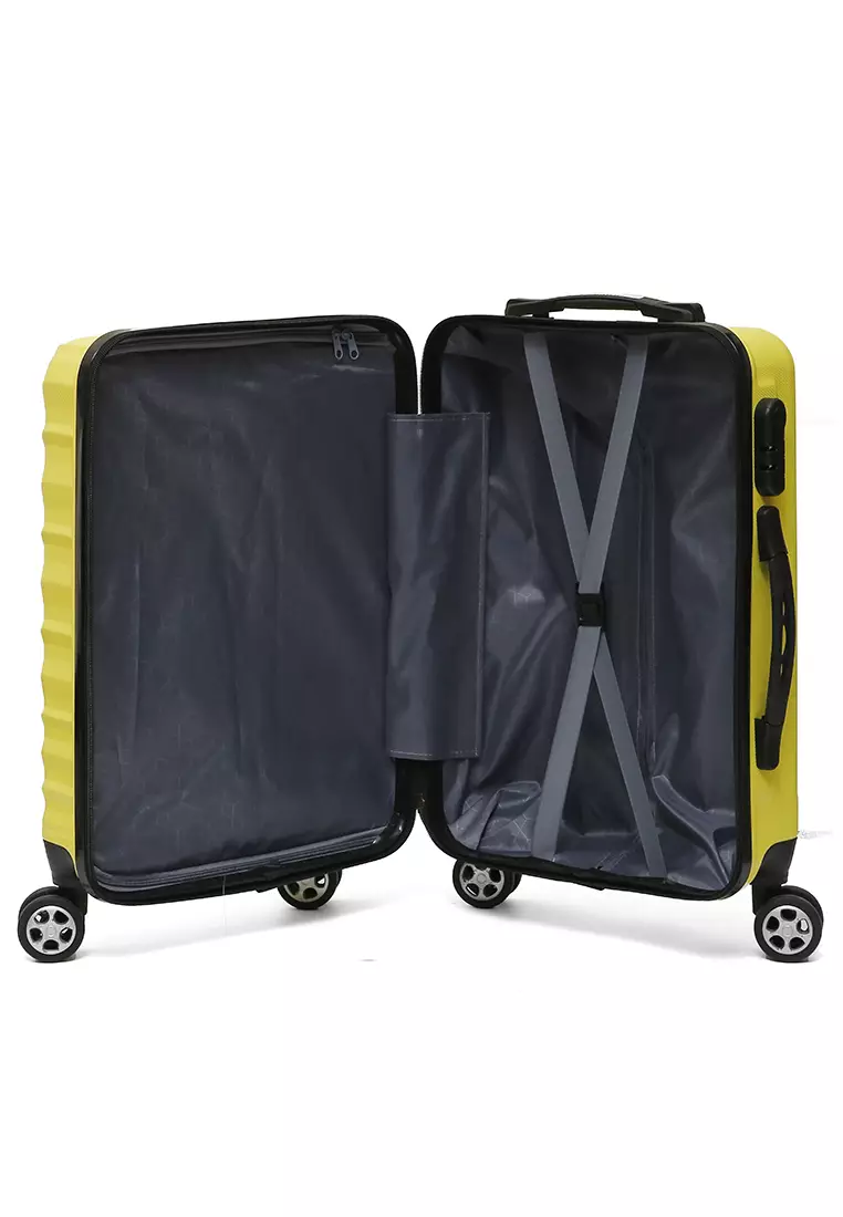 Carlton Tas Koper Hardcase Unisex Size 20Inch Suitcase Combination Lock Large Compartment Material ABS+PVC Coated ORIGINAL - Yellow