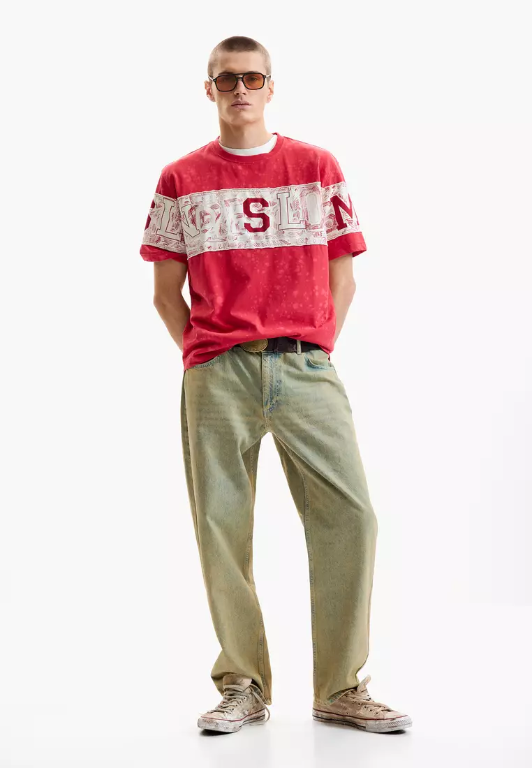 Alphabet Print Short Sleeve T-Shirt