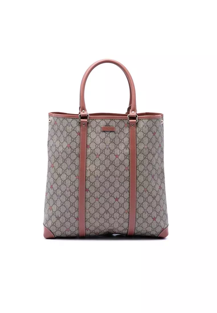 Pre-Loved Gucci Gg Supreme Star Joy Vertical Tote