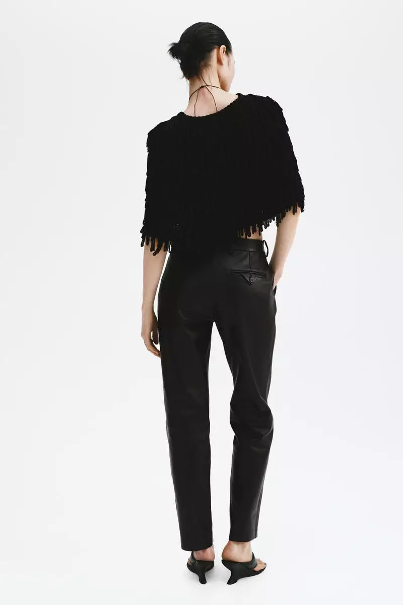 Buy H&M Fringed rib-knit cape 2026 Online | ZALORA