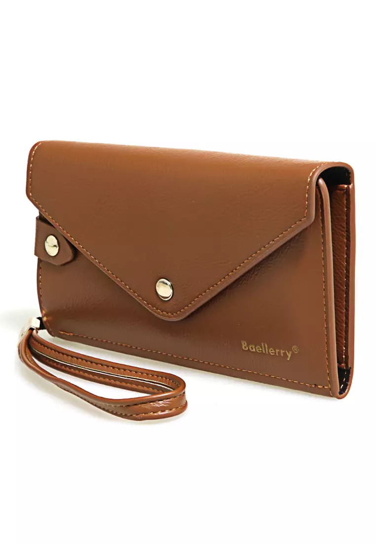 Clutch Wallet Dompet Wanita Model Panjang Handphone Slot Material Leather ORIGINAL