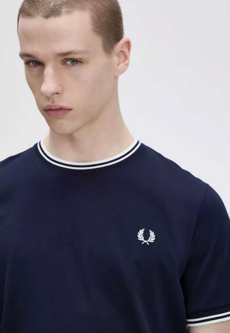 Fred Perry M1588 Twin Tipped T-Shirt (Navy)