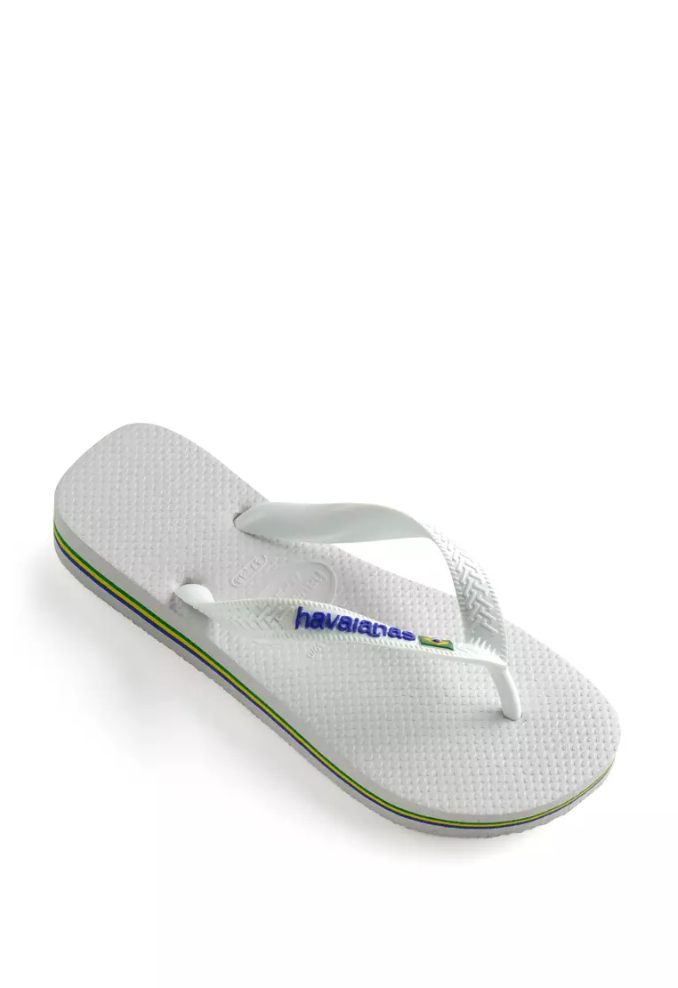Havaianas Man Brasil Logo 001 White - Sandal Jepit Pria (Putih)